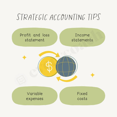 Strategic Accounting Tips Instagram Post Canva Template