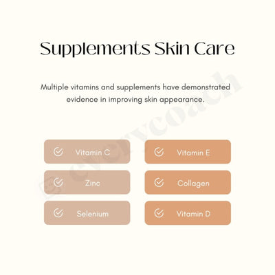 Supplments Skin Care Instagram Post Canva Template