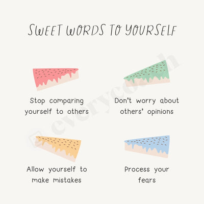 Sweet Words To Yourself Instagram Post Canva Template