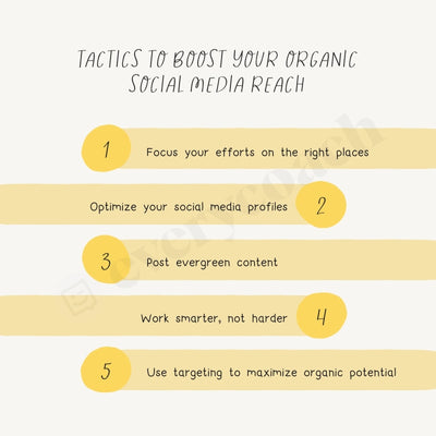 Tactics To Boost Your Organic Social Reach Instagram Post Canva Template