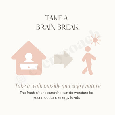 Take A Brain Break Instagram Post Canva Template