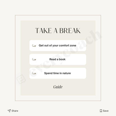Take A Break Guide Instagram Post Canva Template