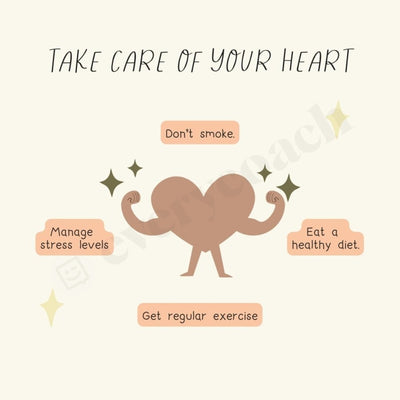 Take Care Of Your Heart Instagram Post Canva Template