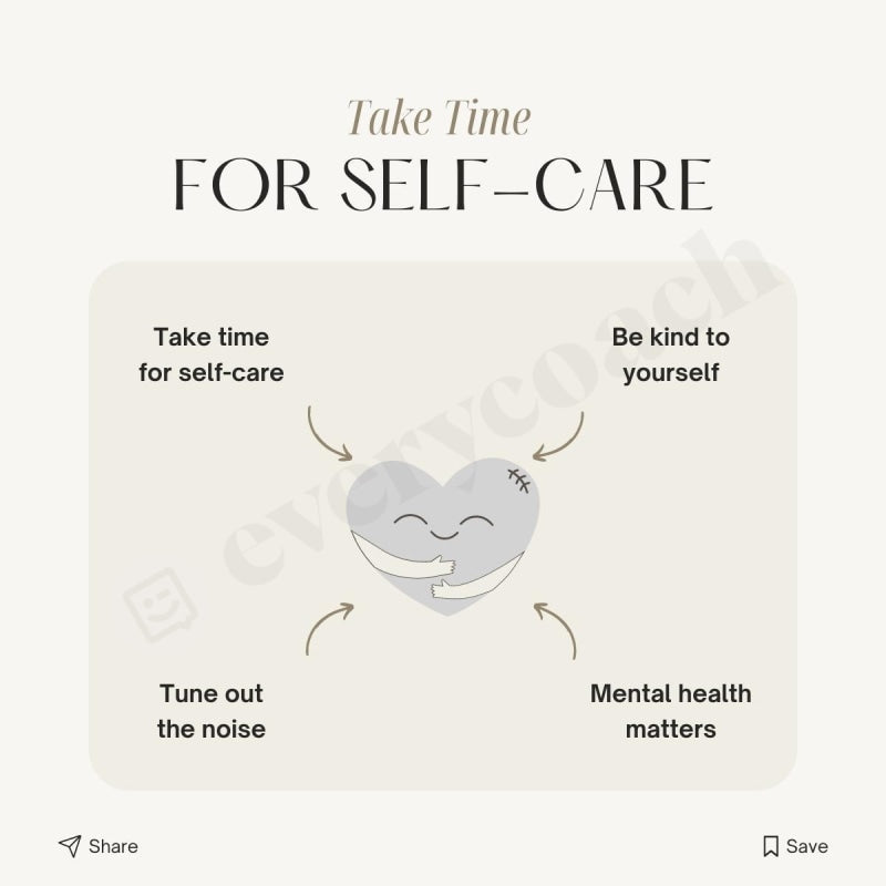 Take Time For Self-Care Instagram Post Canva Template