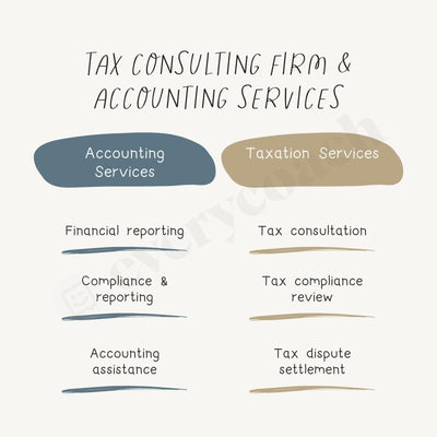 Tax Consulting Firm & Accounting Services Instagram Post Canva Template