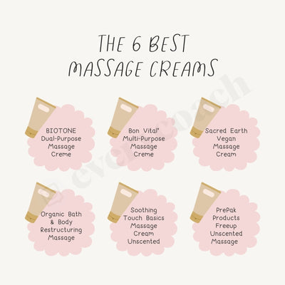 The 6 Best Massage Creams Instagram Post Canva Template
