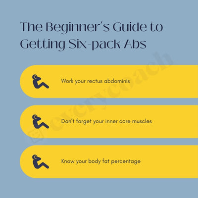 The Beginners Guide To Getting Six-Pack Abs Instagram Post Canva Template