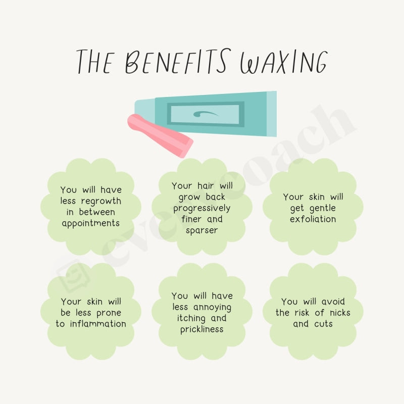 The Benefits Waxing Instagram Post Canva Template