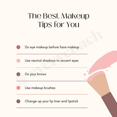 The Best Makeup Tips For You Instagram Post Canva Template