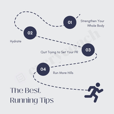 The Best Running Tips Instagram Post Canva Template