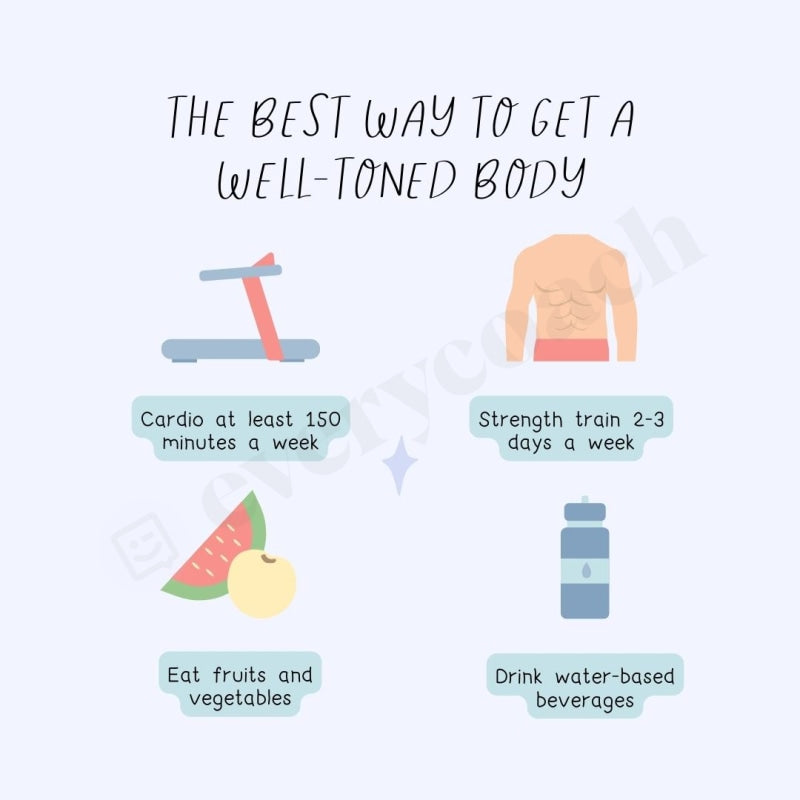 The Best Way To Get A Well-Toned Body Instagram Post Canva Template