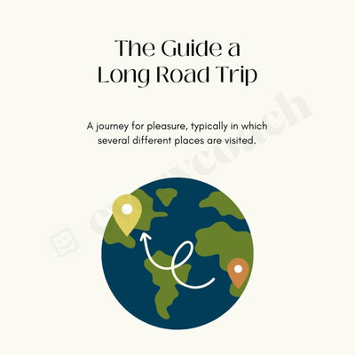 The Guide A Long Road Trip Instagram Post Canva Template