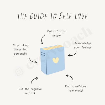 The Guide To Self-Love Instagram Post Canva Template