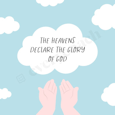 The Heavens Declare Glory Of God Instagram Post Canva Template