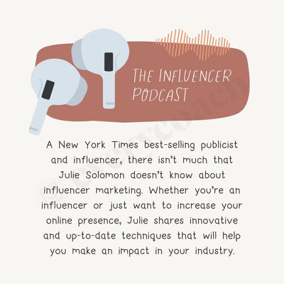 The Influencers Podcast Instagram Post Canva Template