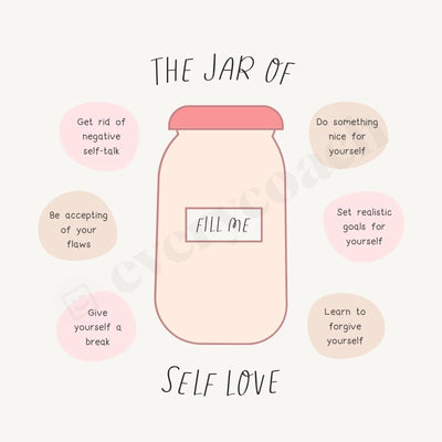 The Jar Of Fill Me Self Love Instagram Post Canva Template