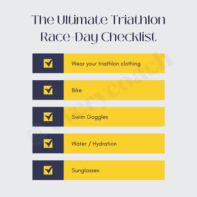The Ultimate Triathlon Race-Day Checklist Instagram Post Canva Template