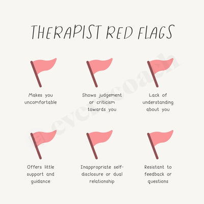 Therapist Red Flags Instagram Post Canva Template
