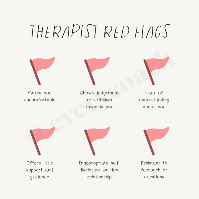 Therapist Red Flags Instagram Post Canva Template β everycoach