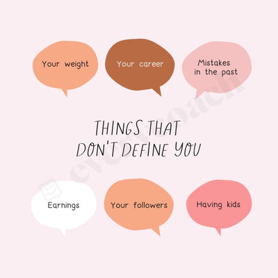 Things That Dont Define You Instagram Post Canva Template