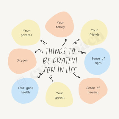 Things To Be Grateful For In Life Instagram Post Canva Template