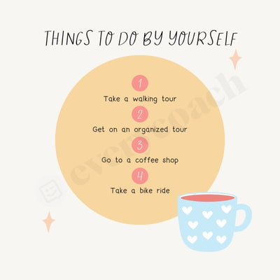 Things To Do By Yourself Instagram Post Canva Template