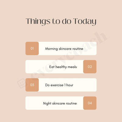 Things To Do Today Instagram Post Canva Template