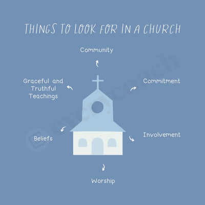Things To Look For In A Church Instagram Post Canva Template