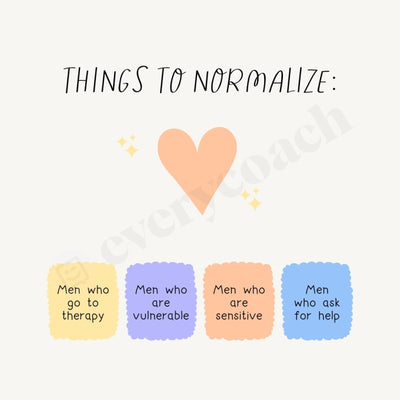 Things To Normalize Instagram Post Canva Template