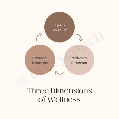 Three Dimensions Of Wellness Instagram Post Canva Template