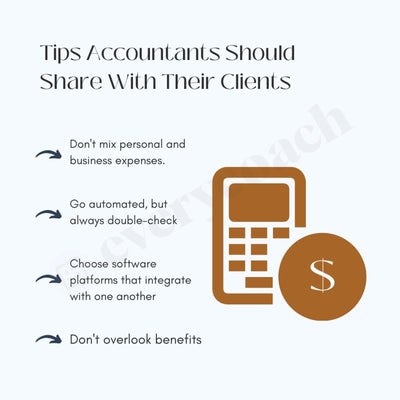 Tips Accountants Should Share With Their Clients Instagram Post Canva Template