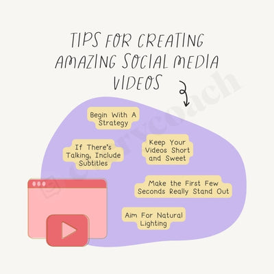 Tips For Creating Amazing Social Media Videos Instagram Post Canva Template