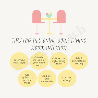 Tips For Designing Your Dining Room Interior Instagram Post Canva Template