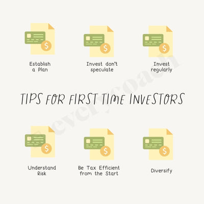 Tips For First Time Investors Instagram Post Canva Template