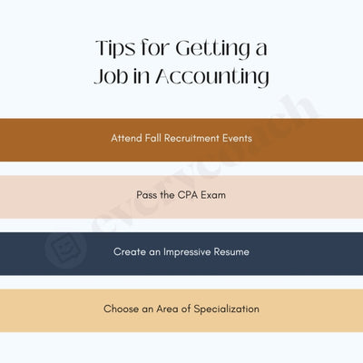 Tips For Getting A Job In Accounting Instagram Post Canva Template