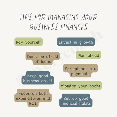 Tips For Managing Your Business Finances S03102301 Instagram Post Canva Template
