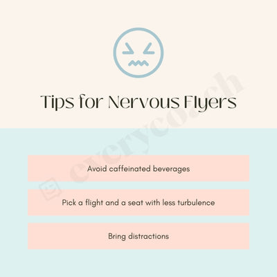 Tips For Nervous Flyers Instagram Post Canva Template