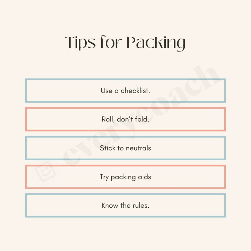 Tips for Packing Instagram Post Canva Template – everycoach