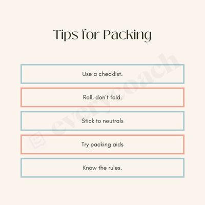 Tips For Packing Instagram Post Canva Template