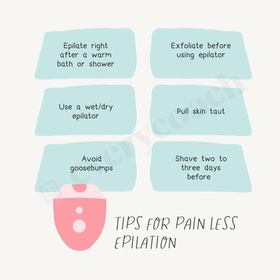 Tips For Pain Less Epilation Instagram Post Canva Template