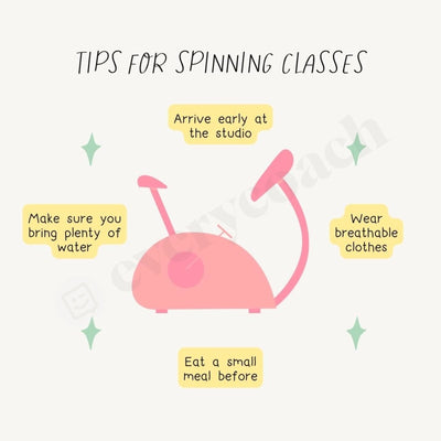 Tips For Spinning Classes Instagram Post Canva Template