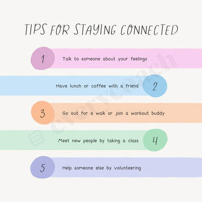 Tips For Staying Connected Instagram Post Canva Template