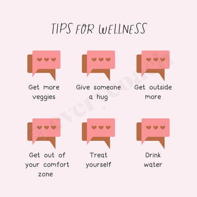 Tips For Wellness Instagram Post Canva Template
