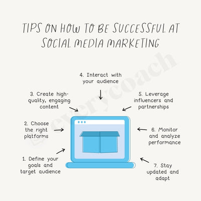 Tips On How To Be Successful At Social Media Marketing Instagram Post Canva Template