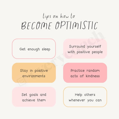 Tips On How To Become Optimistic S02022301 Instagram Post Canva Template