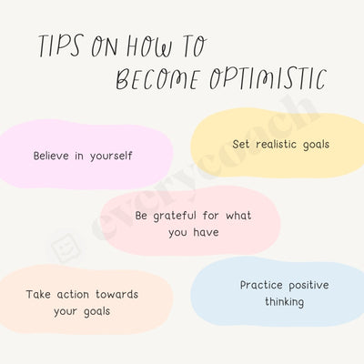 Tips On How To Become Optimistic S02022302 Instagram Post Canva Template