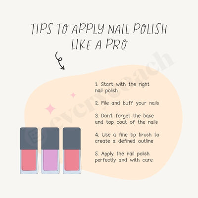 Tips To Apply Nail Polish Like A Pro Instagram Post Canva Template