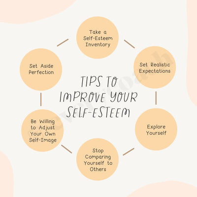 Tips To Improve Your Self-Esteem Instagram Post Canva Template