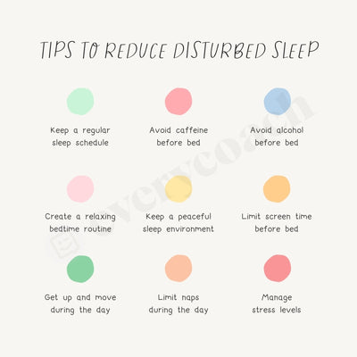 Tips To Reduce Disturbed Sleep Instagram Post Canva Template