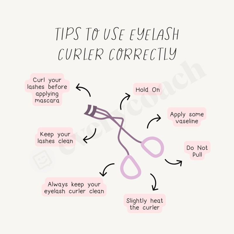 Tips To Use Eyelash Curler Correctly Instagram Post Canva Template